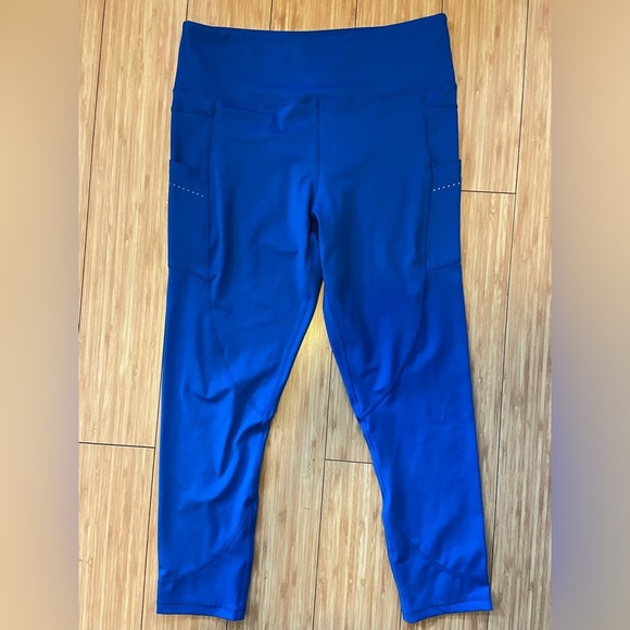 Blue Women's Athletic Leggings - Picture 2 of 5